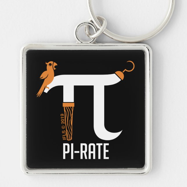 Pi-Rate Symbol Key Ring (Front)