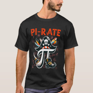Pi-rates Funny Mathematics joke pi humour puns Cut T-Shirt
