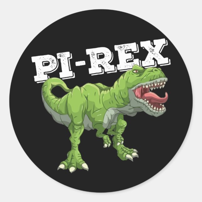 Pi Rex Day Dinosaur Math Mathematics Classic Round Sticker (Front)