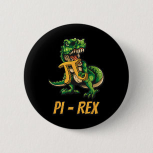 Pi-rex Tyrannosaurus Dinosaur Dino Pi-tag Mathemat 6 Cm Round Badge