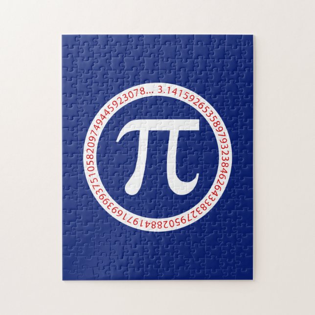 Pi Ring on Navy Blue Jigsaw Puzzle (Vertical)