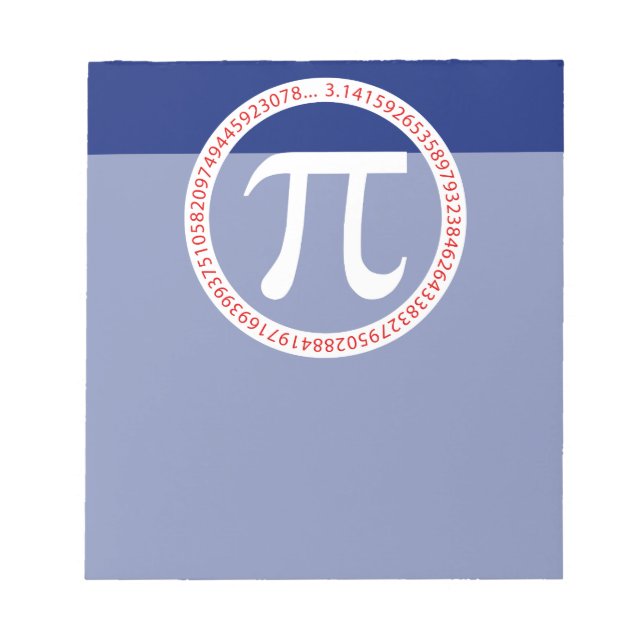 Pi Ring on Navy Blue Notepad (Front)
