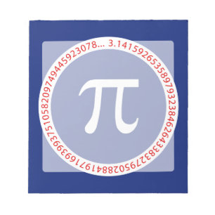Pi Ring on Navy Blue Notepad