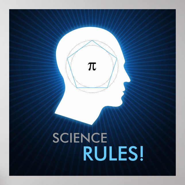 Pi - SCIENCE RULES | Math Poster (Front)