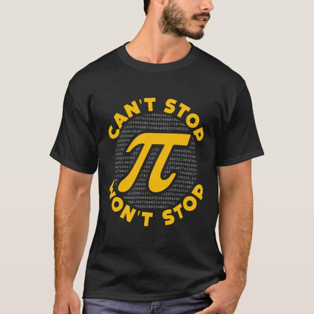 Pi Shirt For Kids Pi Math Shirt Pi Day Can'T Stop  (Front)