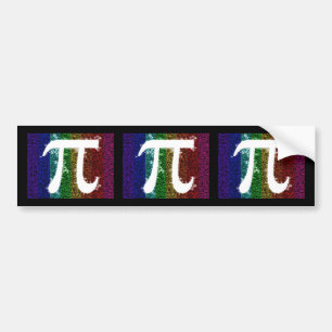 Pi Sign Electric Bumper Sticker