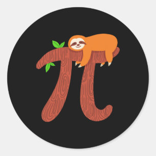 Pi Sloth Math Mathematician Teacher Gift Classic Round Sticker