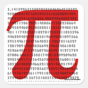 pi square sticker