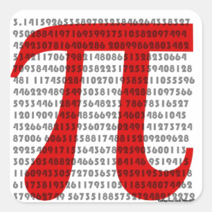 pi square sticker