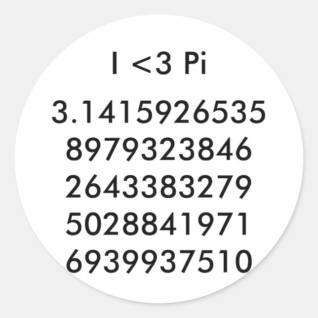 pi sticker (Front)
