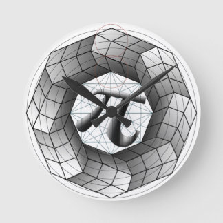Pi Symbol π Optical Illusion Clock for Math Lovers