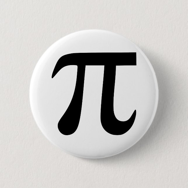 Pi Symbol 6 Cm Round Badge (Front)