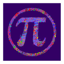 Pi Symbol Action Painting Splatter
