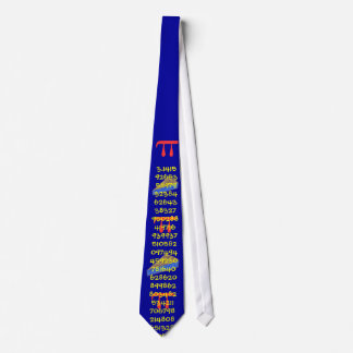 Pi symbol, digits and pie tie