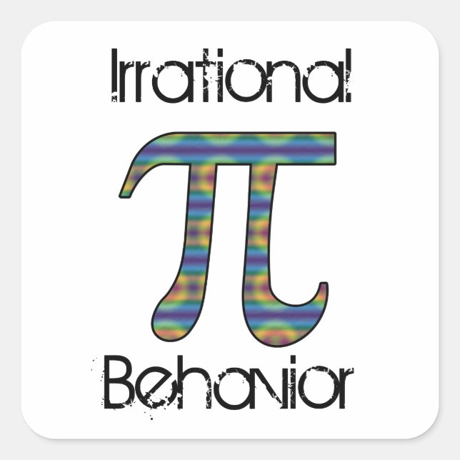 Pi Symbol Irrational Behaviour Square Stickers (Front)