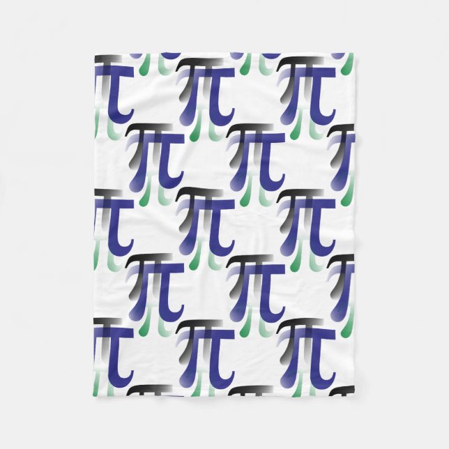 Pi Symbol Math Fleece Blanket (Front)