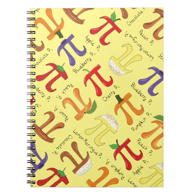 Pi Symbol Menu Cute Math Teacher Notebook (Front)