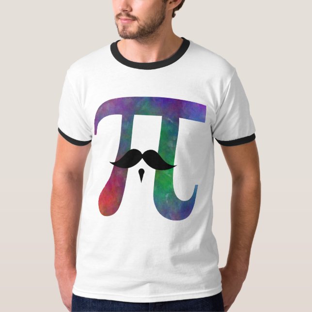 Pi Symbol Moustache T-Shirt (Front)