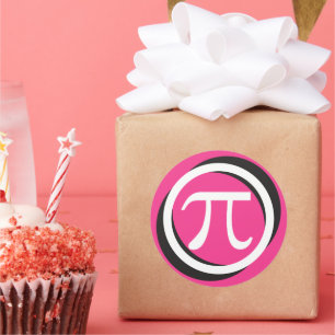 Pi Symbol - PINK Pi Day Stickers