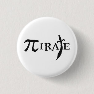 Pi Symbol Pirate 3 Cm Round Badge