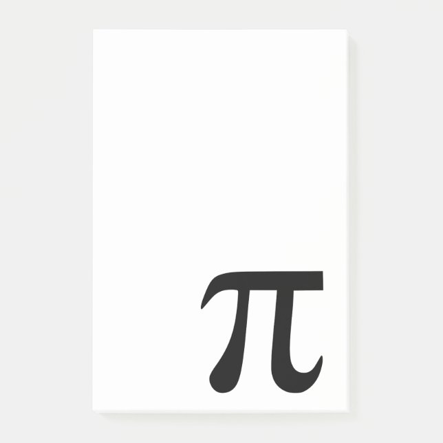 Pi Symbol Post-it Notes (Front)
