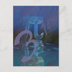 Pi symbol postcard