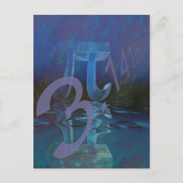 Pi symbol postcard (Front)