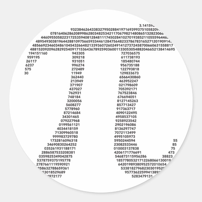 Pi Symbol Sticker (Front)