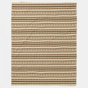 Pi Symbol Stripe Pattern Fleece Blanket