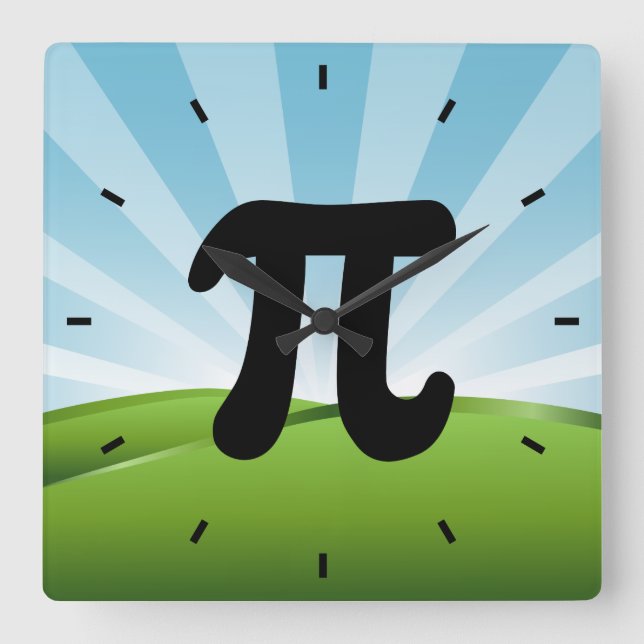 Pi Symbol Wall Clock (Front)