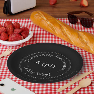 Pi, The Irrational Mathematical Constant Paper Plate