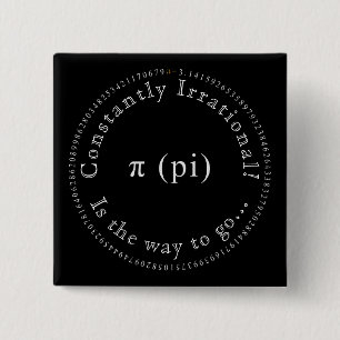 Pi, The Irrational Mathematical Constant Teacher 15 Cm Square Badge