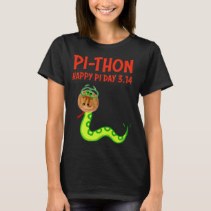 PI THON Pi Day Python Pie Math Snake Wild Animal N T-Shirt