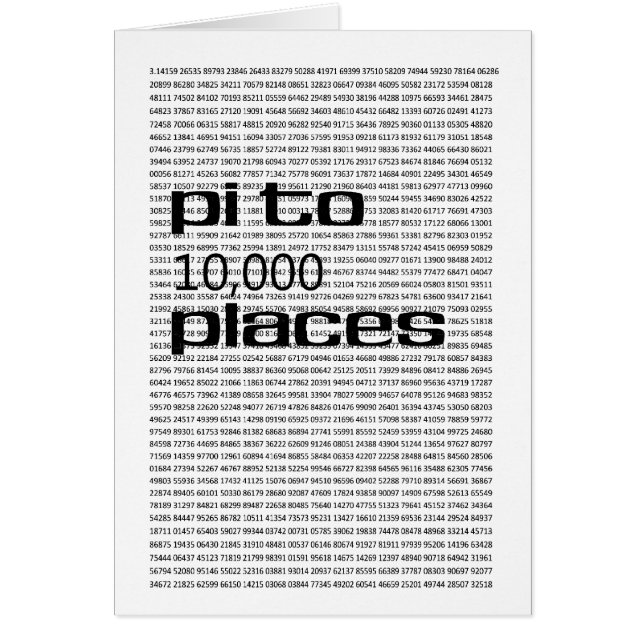 Pi to 10000 places (Front)