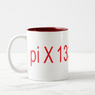 pi X 1337% = 42 Two-Tone Coffee Mug