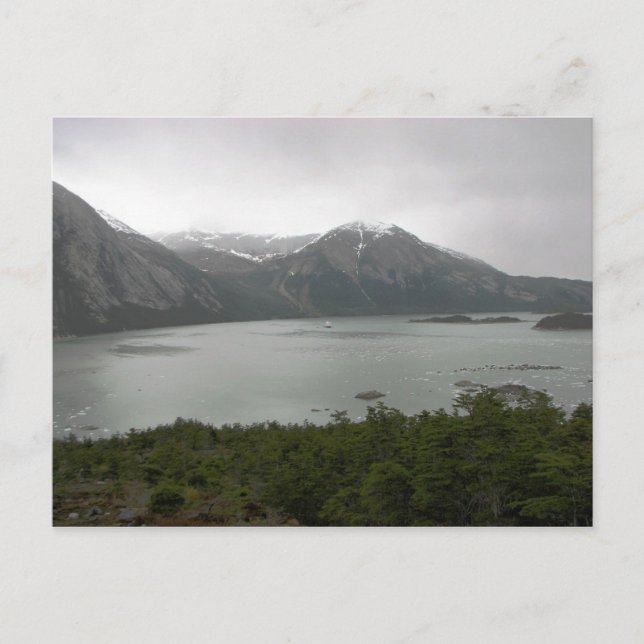 Pia Fjord, Chile, with Mare Australis at anchor Postcard (Front)