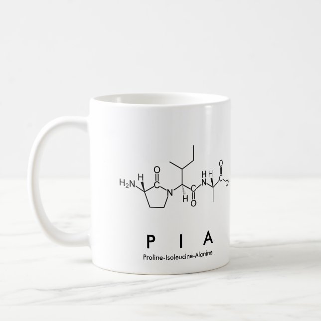 Pia peptide name mug (Left)