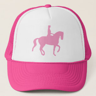 Piaffe Dressage Horse and Rider (pink) Trucker Hat