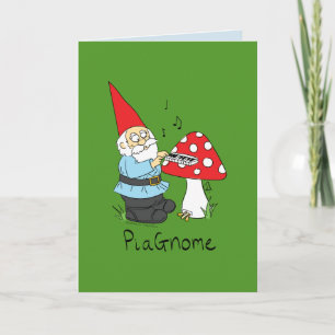 PiaGnome - Funny Piano Gnome Greeting Card