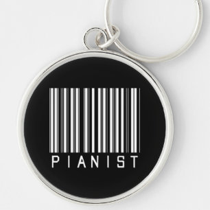 Pianist Bar Code Key Ring