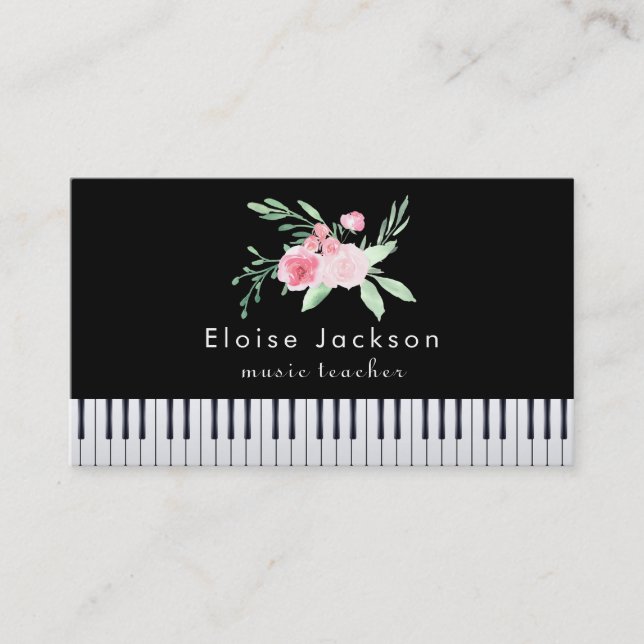 pianist bouquet business card (Front)