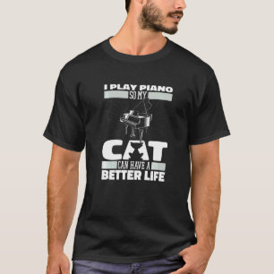 Pianist Cat Musician Music Piano T-Shirt
