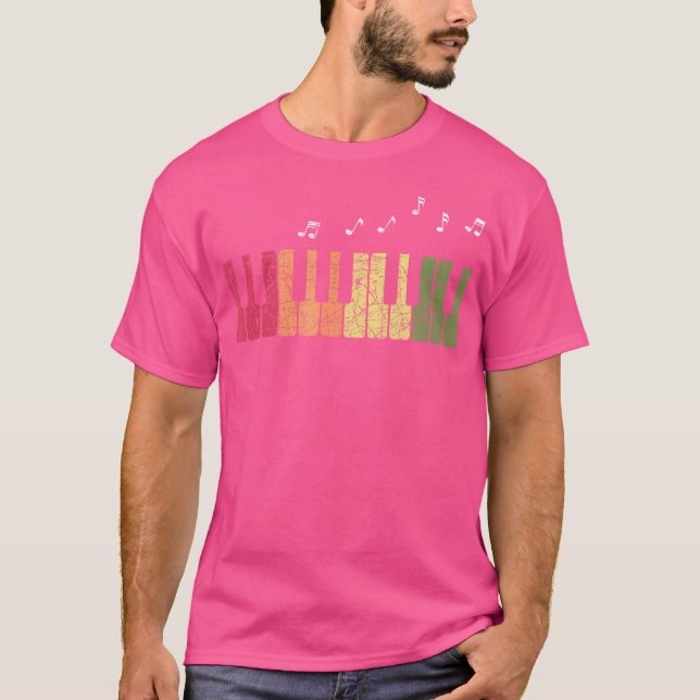 Pianist Classical Music Lover Keyboards Music Note T-Shirt (Front)