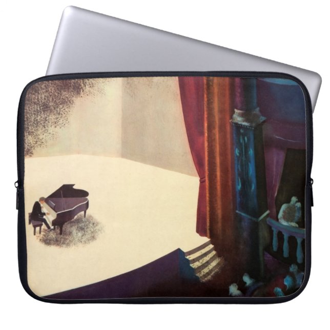 Pianist Concert Hall Piano Player Music Instrument Laptop Sleeve (Front)