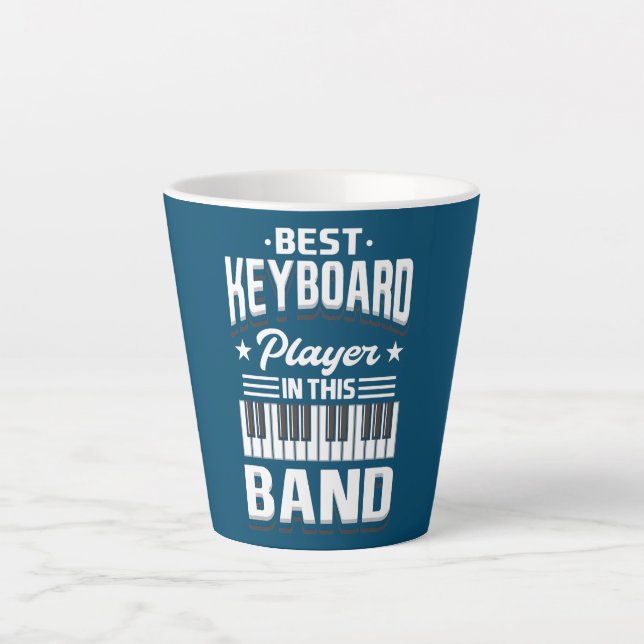 Pianist Design For Piano Player Best Keyboard Latte Mug (Front)