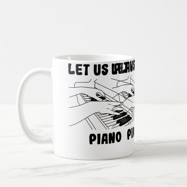 Pianist Design Grand Piano Coffee Mug (Left)