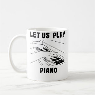 Pianist Design Grand Piano Coffee Mug