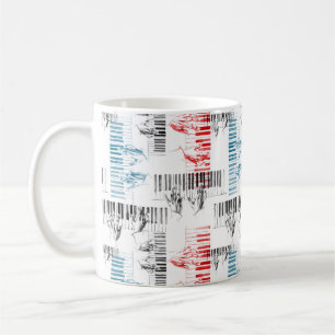 Pianist hands pattern coffee mug