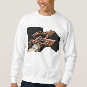 Pianist Hands Playing Piano –  Sweatshirt