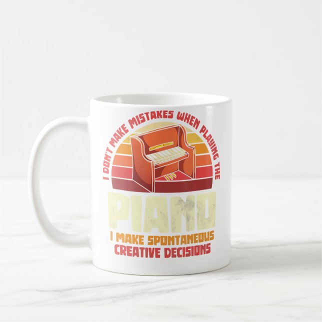 Pianist Musician Orchestra Musical Instrument Retr Coffee Mug (Left)